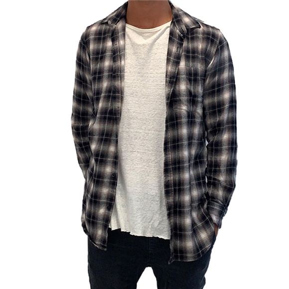 Forever 21 Brown + Black Plaid Shirt - Picture 4 of 4